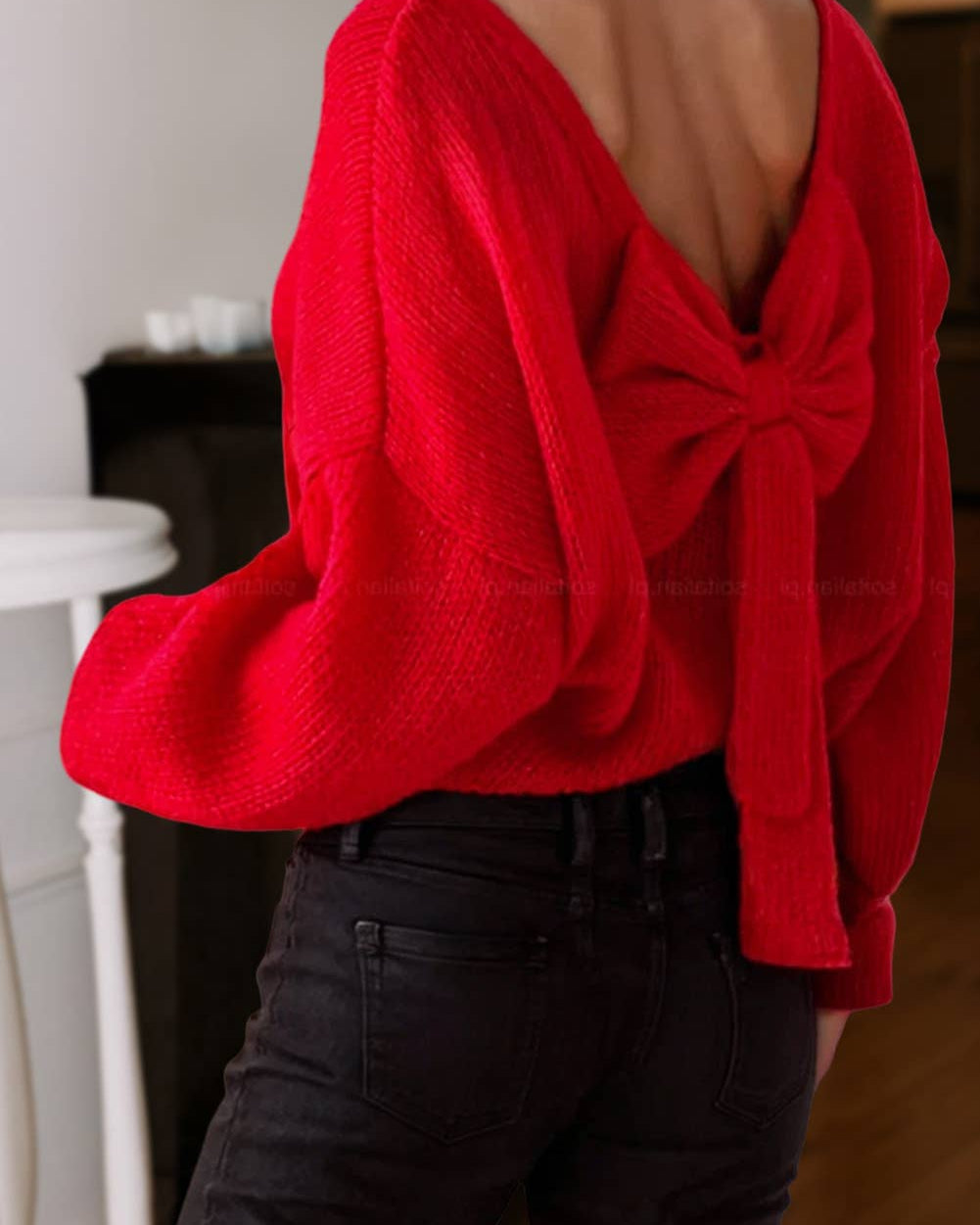 Holly Jolly Red Bow Sweater-Sweaters-Max & Riley-Max & Riley