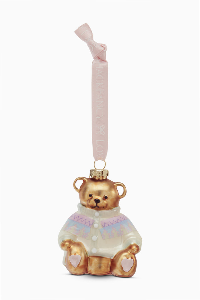 Fairisle Bear Ornament-Home & Gifts-LoveShackFancy-Max & Riley