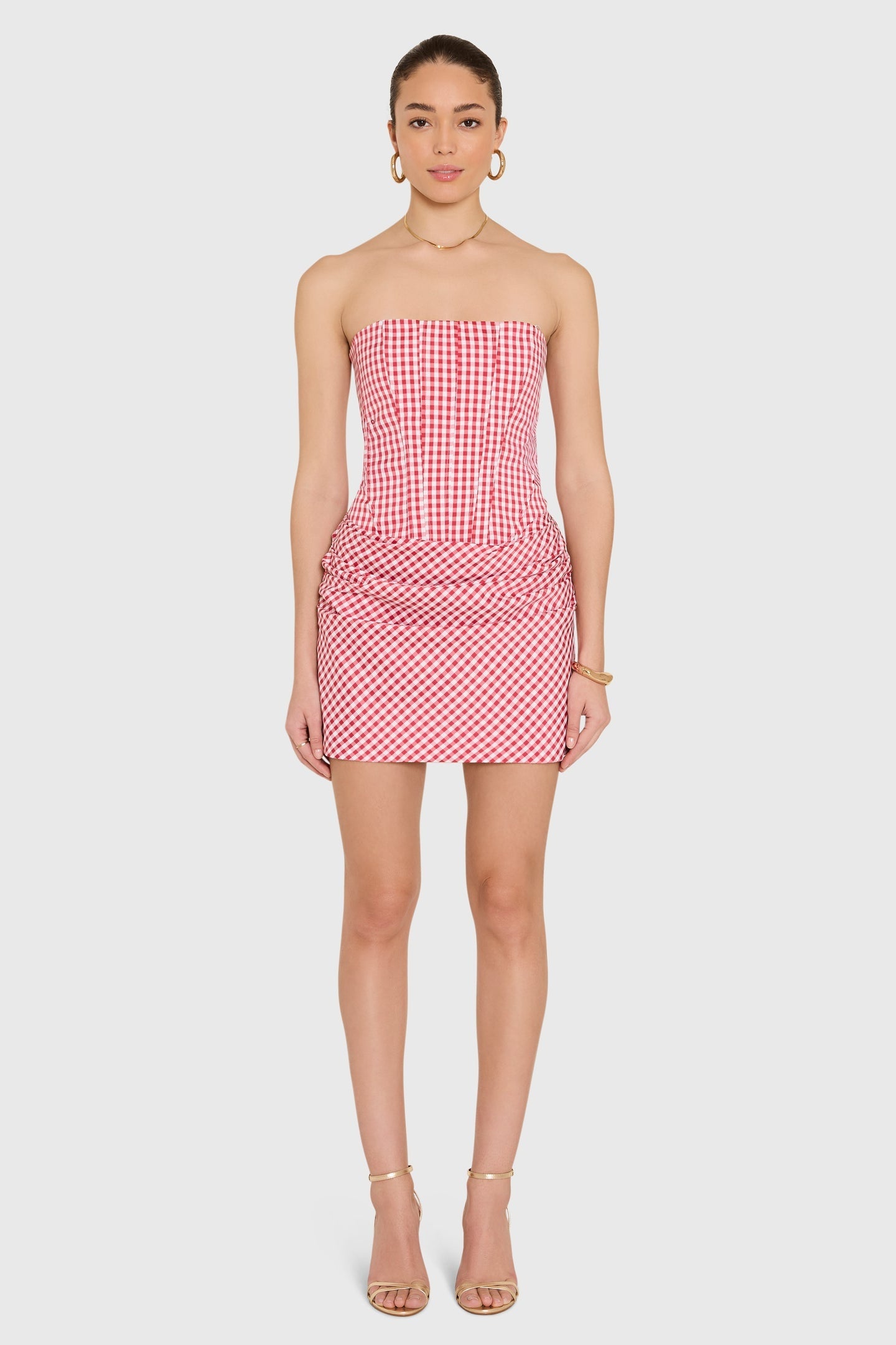 Mariah Dress- Red Gingham-Dresses-Amanda Uprichard-Max & Riley