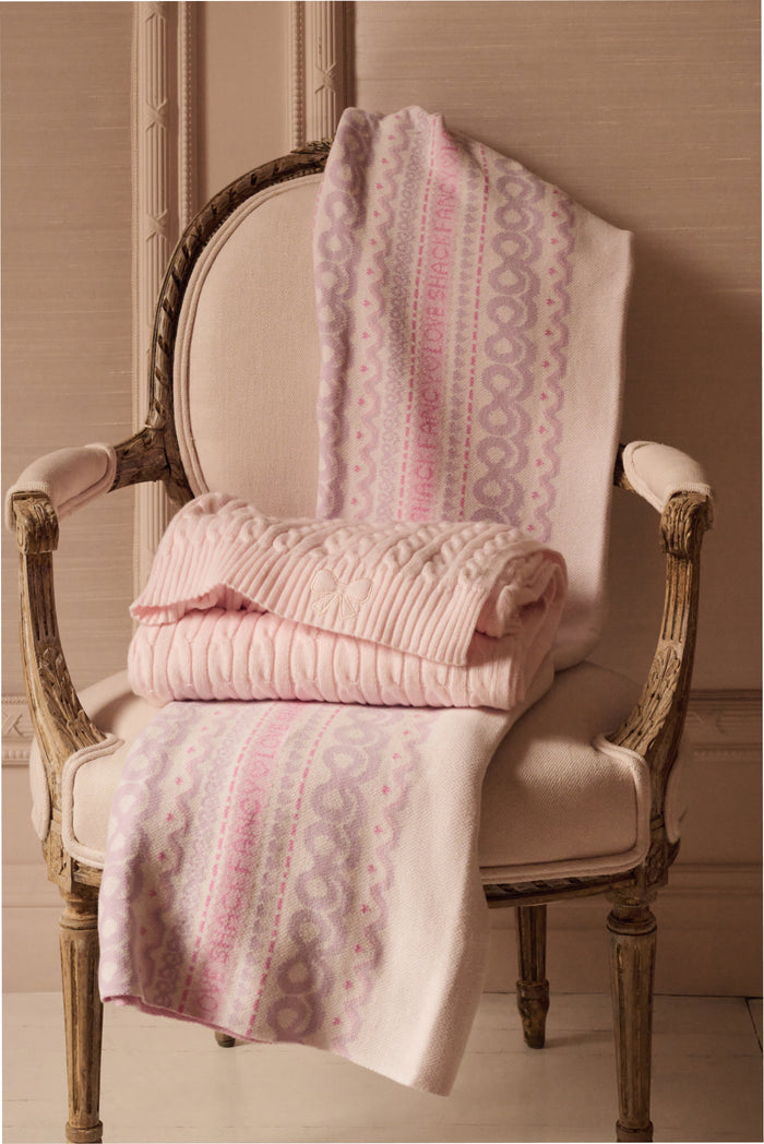 Fairisle Jacquard Knit Throw Blanket-Home & Gifts-LoveShackFancy-Max & Riley