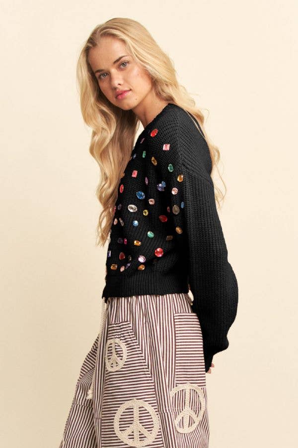 Bejeweled Sweater-Sweaters-Davi & Dani-Max & Riley