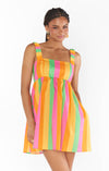 Fling Mini Dress- Neon Stripe-Dresses-Show Me Your Mumu-Max & Riley