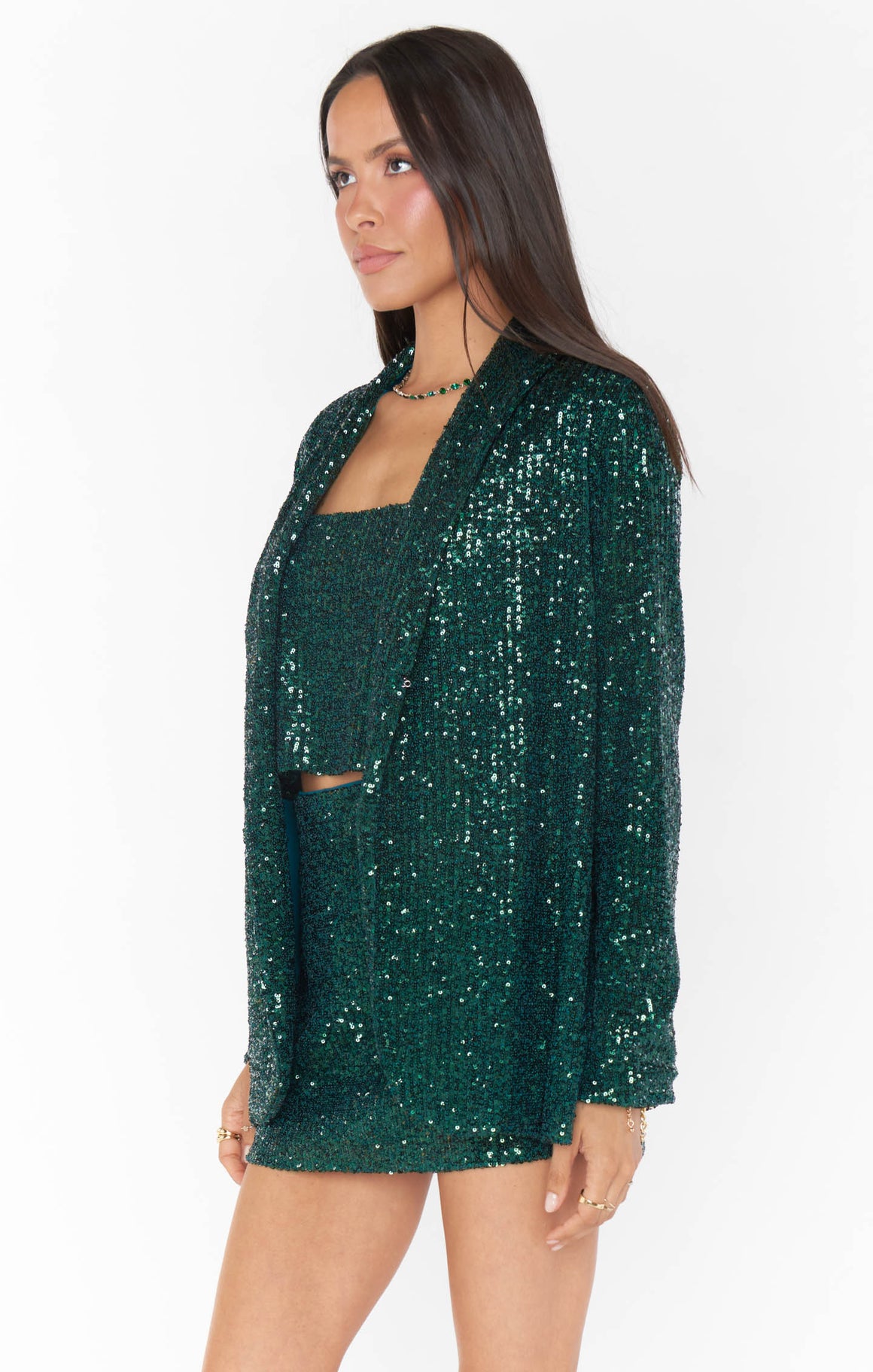 Dance Blazer- Emerald Sequins-Blazer-Show Me Your Mumu-Max & Riley