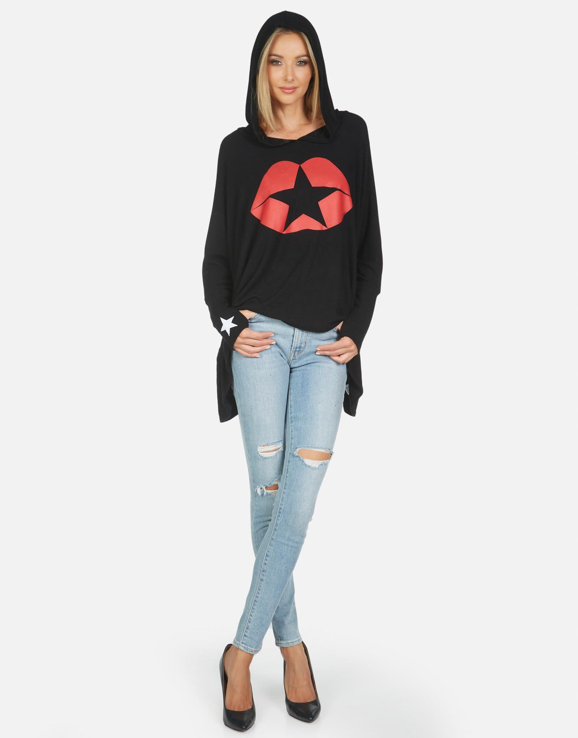 Wilma Star Kiss Sweatshirt-Tops-Lauren Moshi-Max & Riley