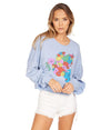 Chevelle Crop Pullover Floral Dove-Sweatshirt-Lauren Moshi-Max & Riley