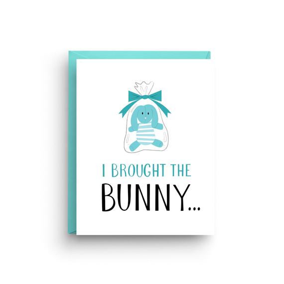 Bravo Housewives Greeting Cards-Home & Gifts-Nicole Marie Paperie-I Brought the Bunny-Max & Riley