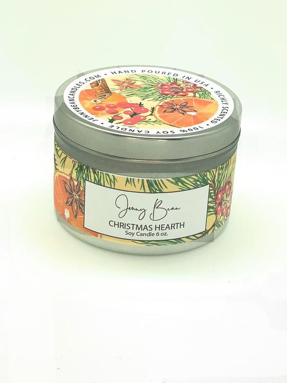 Christmas Hearth Tin Candle-Candle-Jenny Bean-Max & Riley