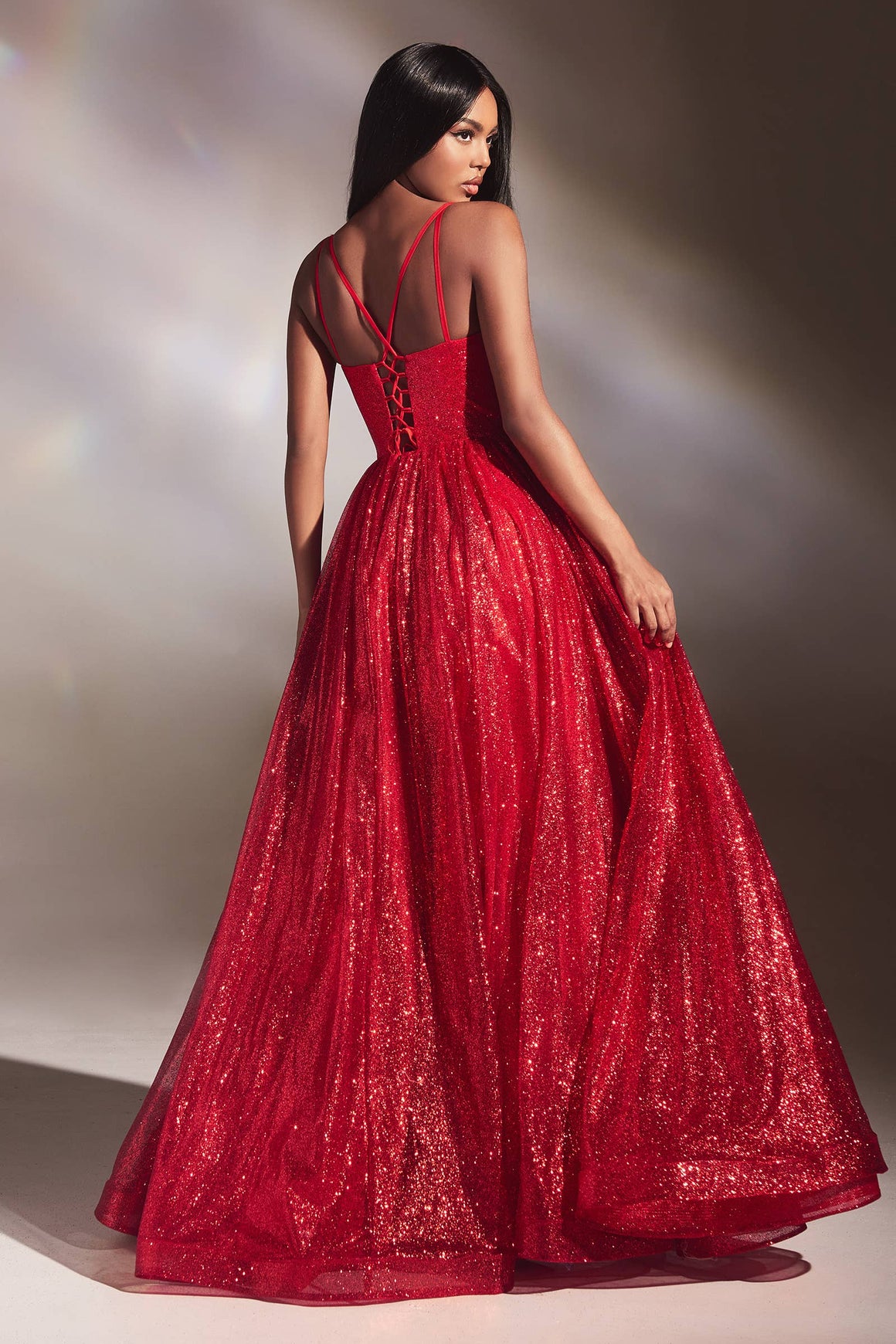 Red Glitter Ballgown-Dresses-Ladivine by Cinderella Divine-Max & Riley