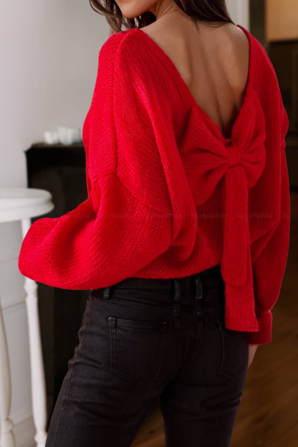 Holly Jolly Red Bow Sweater-Sweaters-Max & Riley-Max & Riley