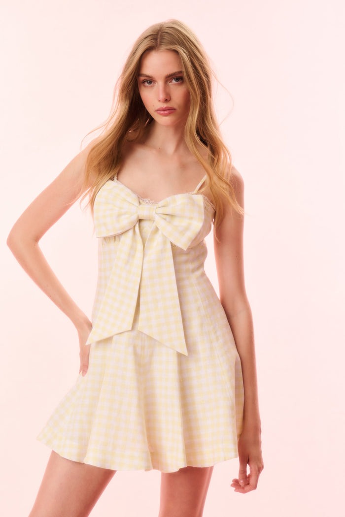Clarine Gingham Bow Dress-Dresses-LoveShackFancy-Max & Riley