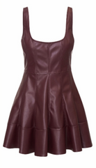 Fauber Faux Leather Dress-Dresses-LoveShackFancy-Max & Riley
