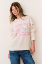 Francie Wool Jacquard Pullover Sweater- Apres Ivory-Sweaters-LoveShackFancy-Max & Riley