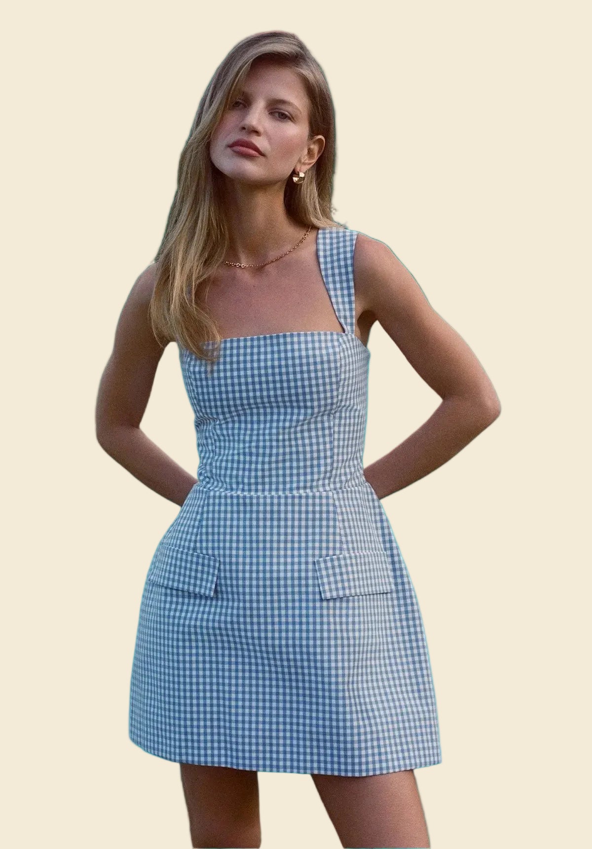 Bethany Romper- Gingham-Rompers-Amanda Uprichard-Max & Riley