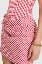 Mariah Dress- Red Gingham-Dresses-Amanda Uprichard-Max & Riley