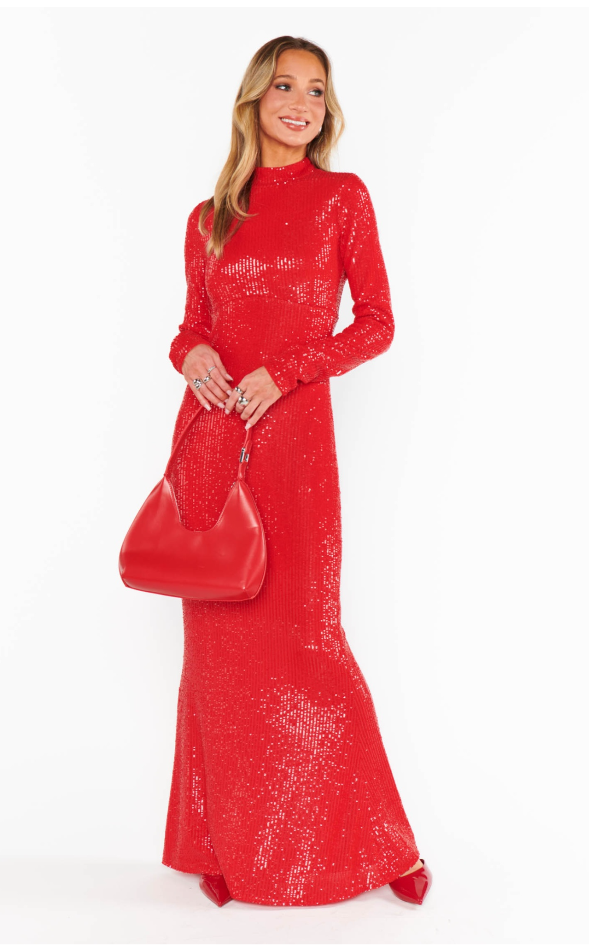 All Out Maxi Dress- Red Sequins-Dresses-Show Me Your Mumu-Max & Riley