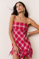 Kennedi Tartan Bow Mini Dress-Dresses-LoveShackFancy-Max & Riley