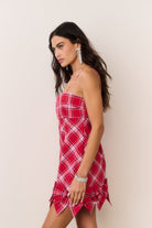 Kennedi Tartan Bow Mini Dress-Dresses-LoveShackFancy-Max & Riley