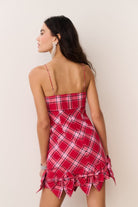 Kennedi Tartan Bow Mini Dress-Dresses-LoveShackFancy-Max & Riley