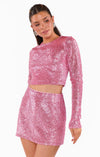 Last Call Top- Party Pink Sequins-Tops-Show Me Your Mumu-Max & Riley