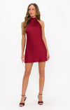 Lisa Mini Dress- Cranberry Luxe Satin-Dresses-Show Me Your Mumu-Max & Riley