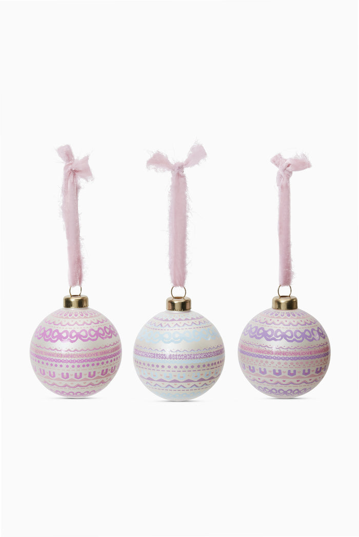 Mini Holiday Printed Ornament Set of 3-Home & Gifts-LoveShackFancy-Max & Riley