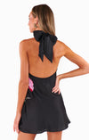 Jasmine Tie Mini Dress- Iris Satin-Dresses-Show Me Your Mumu-Max & Riley