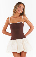 Tiffany Skort Dress- Chocolate-Dresses-Show Me Your Mumu-Max & Riley