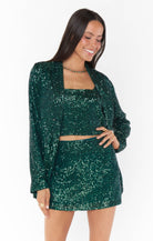 Dance Blazer- Emerald Sequins-Blazer-Show Me Your Mumu-Max & Riley