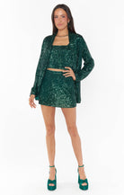 Dance Blazer- Emerald Sequins-Blazer-Show Me Your Mumu-Max & Riley