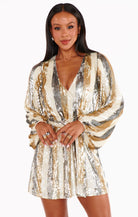 Wear Me Out Dress- Champagne Beaded Sequins-Dresses-Show Me Your Mumu-Max & Riley