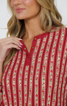 Stay In PJ Set Poinsettia Stripe-Pajamas-Show Me Your Mumu-Max & Riley