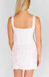 Lets Go Mini Dress- White Iridescent Sequins-Dresses-Show Me Your Mumu-Max & Riley