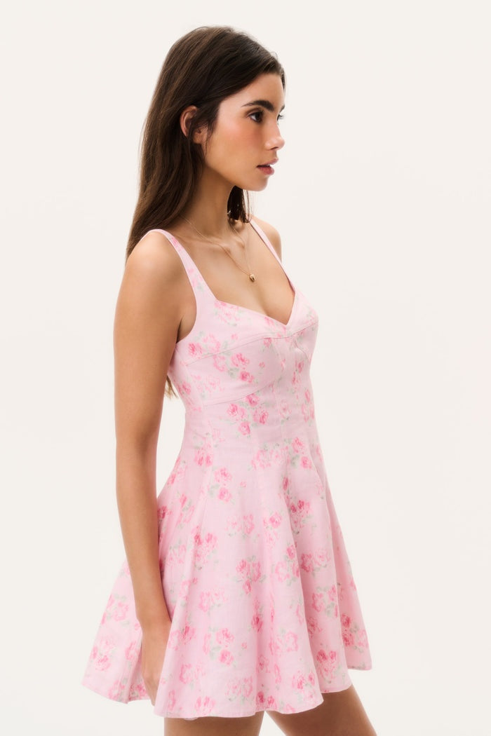 Nabi Linen Floral Mini Dress-Dresses-LoveShackFancy-Max & Riley