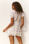 Nivara Lace Ruffle Mini Dress