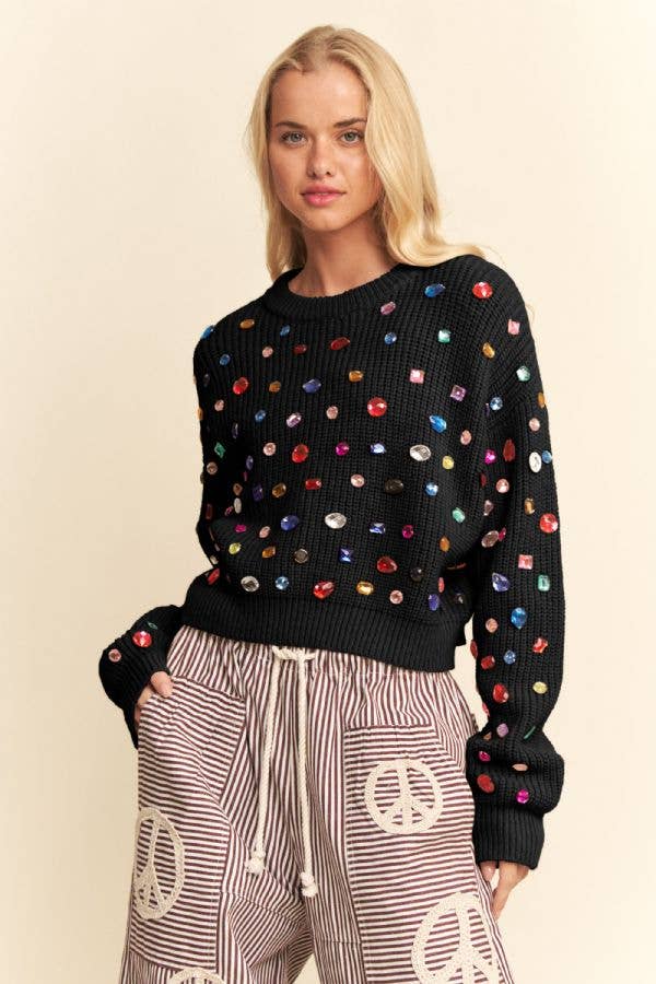 Bejeweled Sweater-Sweaters-Davi & Dani-Max & Riley
