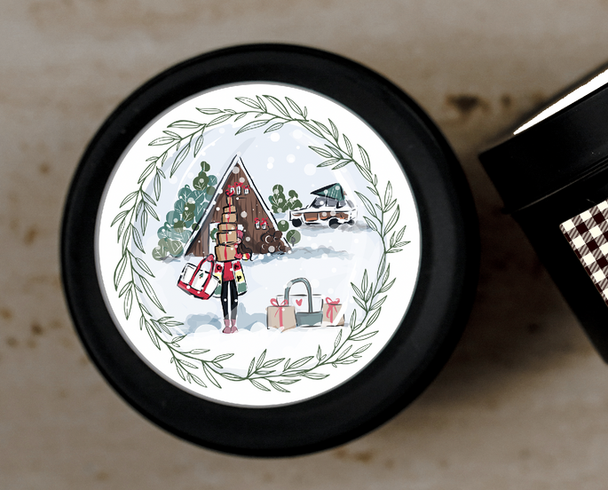 Holiday Snow Day Evergreen Tin Can Candles-Candle-Jennifer Vallez-Max & Riley