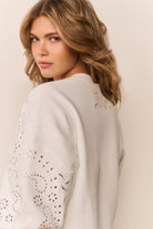 Lalo Bandana Eyelet Fleece Pullover-Sweatshirt-LoveShackFancy-Max & Riley