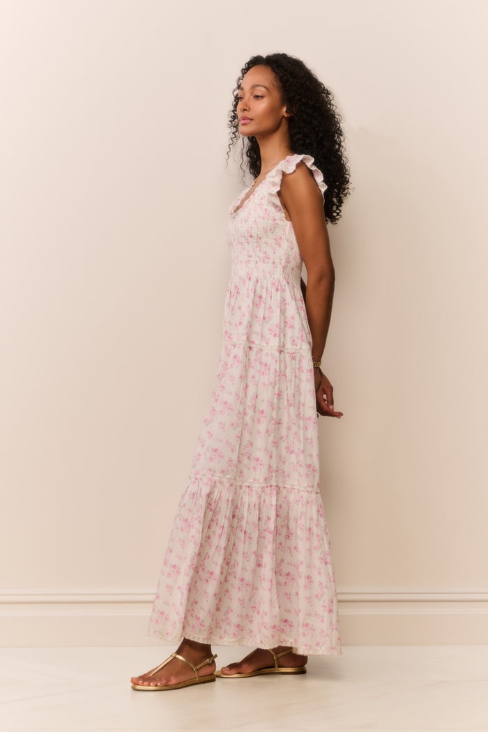 Chessie Floral Maxi Dress- Rustic Orchid-Dresses-LoveShackFancy-Max & Riley
