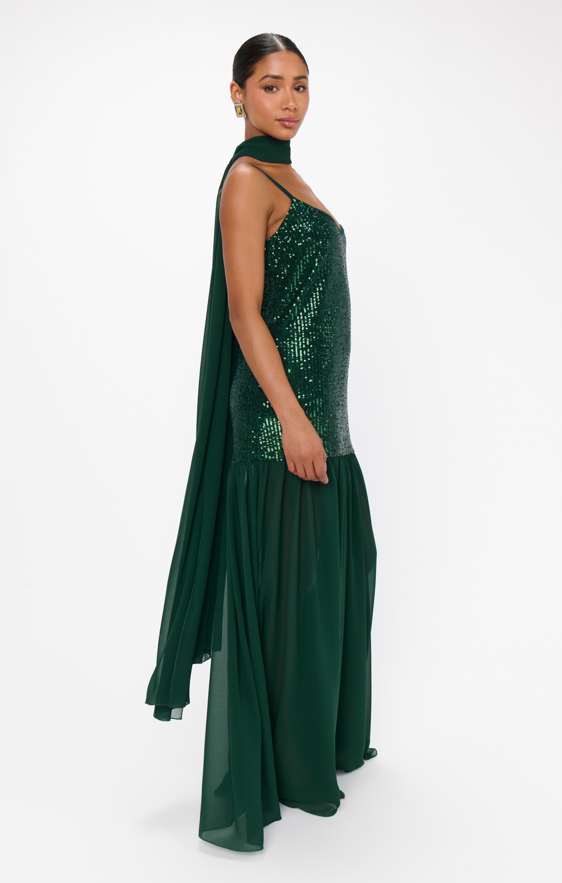 Dalia Maxi Dress- Emerald Sequins-Dresses-Show Me Your Mumu-Max & Riley