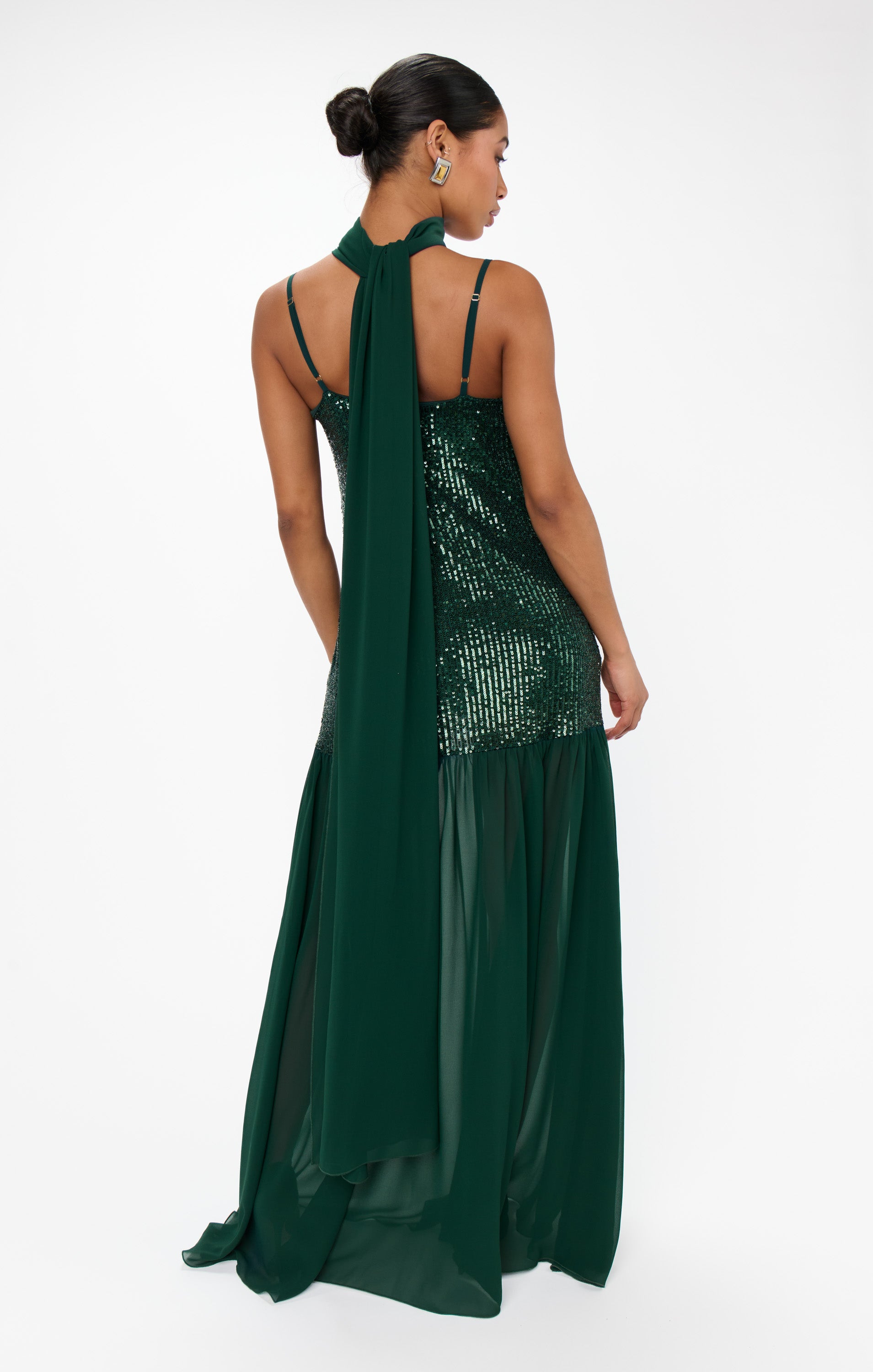 Dalia Maxi Dress- Emerald Sequins-Dresses-Show Me Your Mumu-Max & Riley