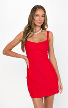 Emery Mini Dress- Sundried Tomato Linen-Dresses-Show Me Your Mumu-Max & Riley