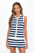 All Night Skort- Navy Stripe Delight Knit-Bottoms-Show Me Your Mumu-Max & Riley