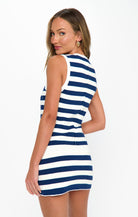 All Night Skort- Navy Stripe Delight Knit-Bottoms-Show Me Your Mumu-Max & Riley