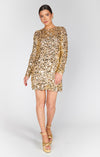 Maddison Mini Dress- Gold Metallic Sequins-Dresses-Show Me Your Mumu-Max & Riley