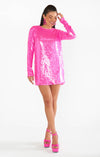 Maddison Mini Dress- Bright Pink Sequins-Dresses-Show Me Your Mumu-Max & Riley