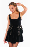 Ricci Skort Dress- Black Velvet-Dresses-Show Me Your Mumu-Max & Riley