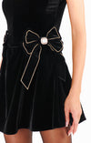 Ricci Skort Dress- Black Velvet-Dresses-Show Me Your Mumu-Max & Riley