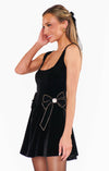 Ricci Skort Dress- Black Velvet-Dresses-Show Me Your Mumu-Max & Riley