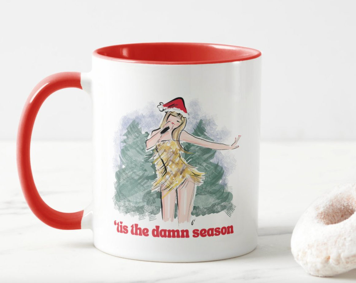Taylor Swift 'Tis The Damn Season Mug: 11 oz-Home & Gifts-Jennifer Vallez-Max & Riley