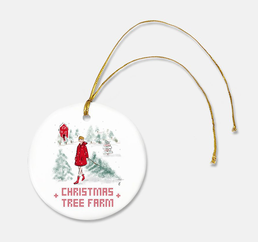 Taylor Swift Christmas Tree Farm Ornament-Home & Gifts-Jennifer Vallez-Max & Riley